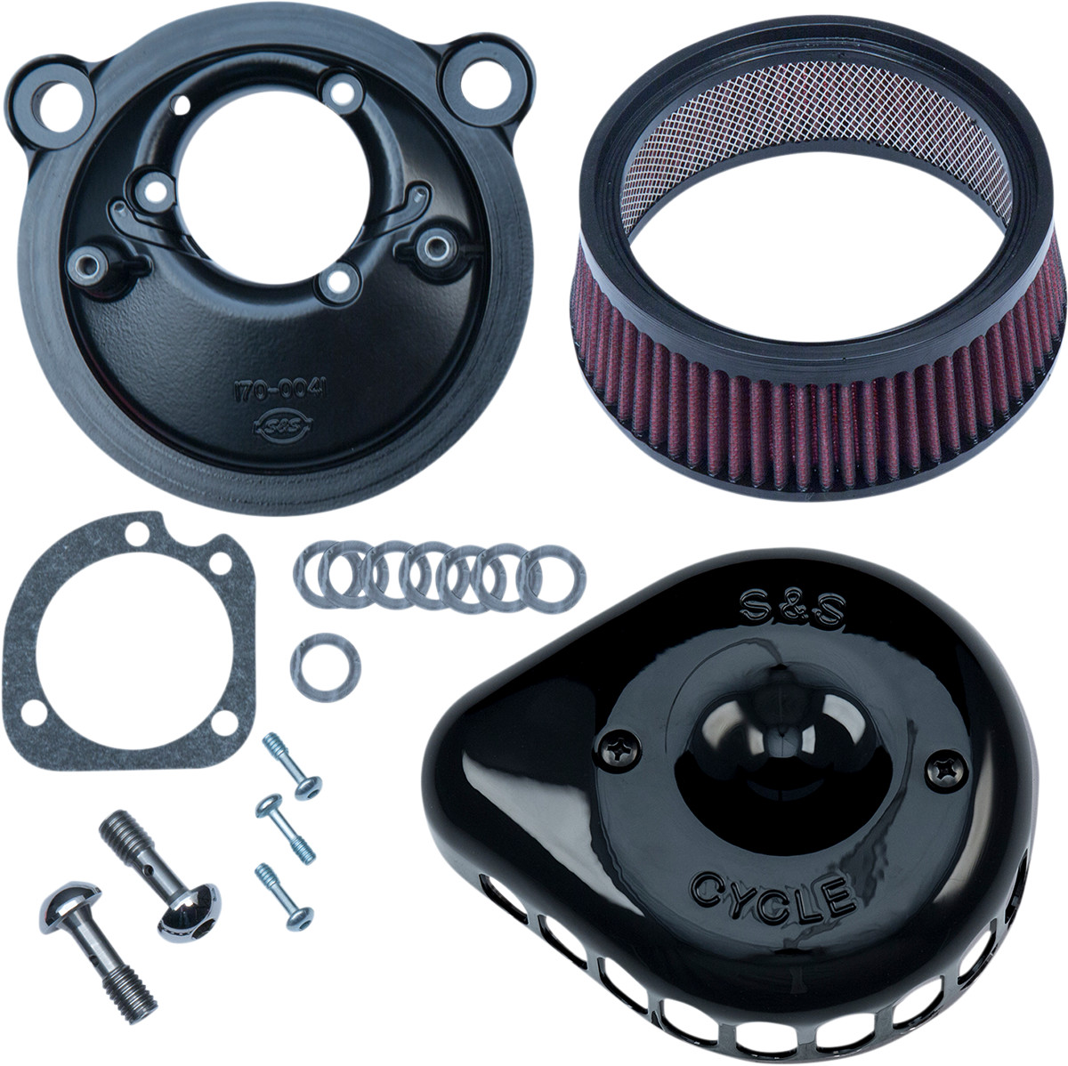 S&S CYCLE Mini Teardrop Stealth Air Cleaner Kit