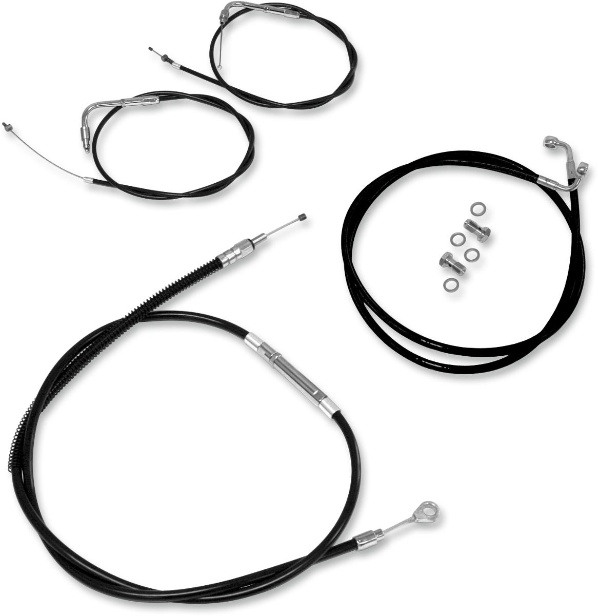 Baron Black Handlebar Cable/Line Kit - +2" - Bolt 2014-2017 Yamaha XVS950 Bolt