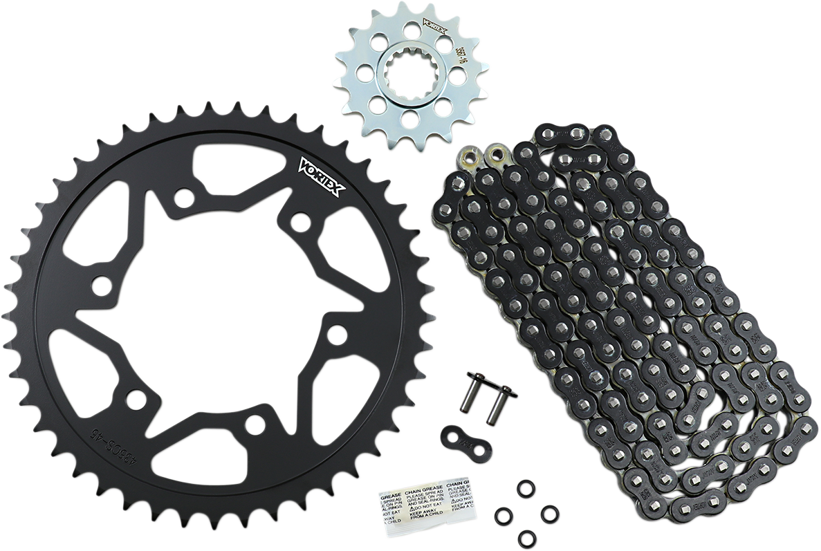 Vortex Chain Kit - Black - Yamaha - FZ-09