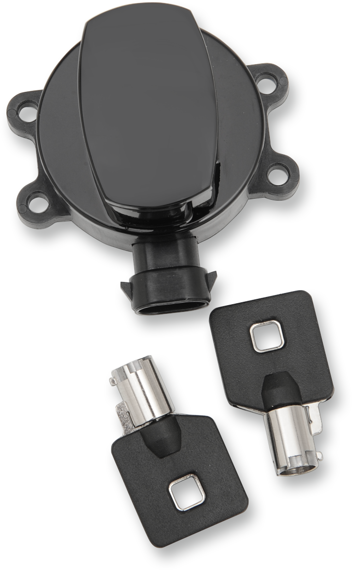 Drag specialties Side Hinge Ignition Switch - Gloss Black Harley Davidson
