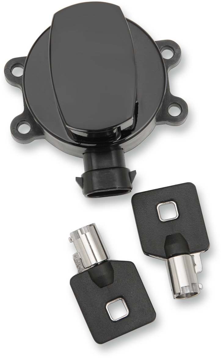 Drag specialties Side Hinge Ignition Switch - Gloss Black Harley Davidson