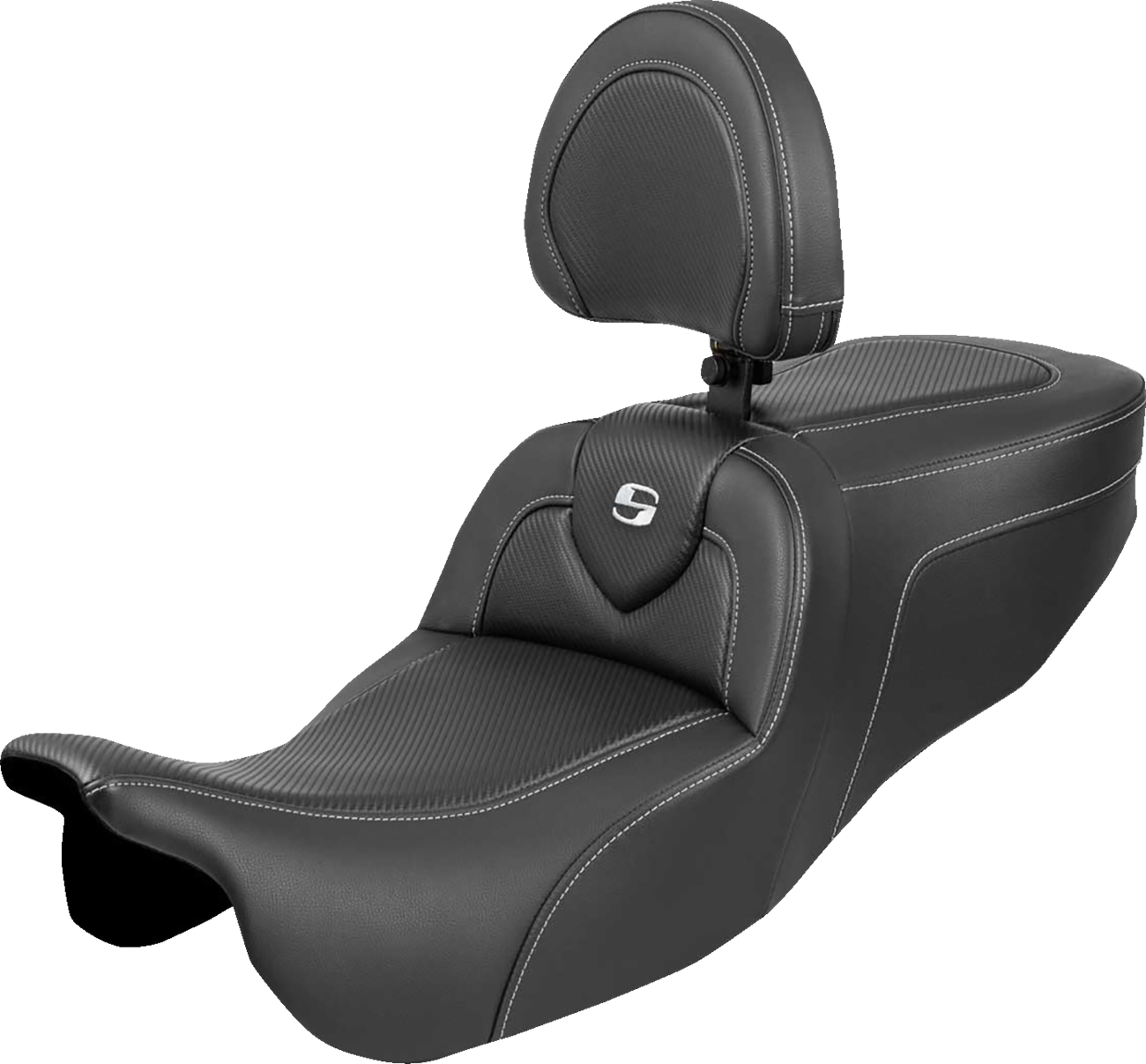 Saddlemen Roadsofa™ Seat - with Backrest - Carbon Fiber - FLRT/FLTRT '15-'25 2023-2025 Harley Davidson FLTRT Road Glide 3 / 2015-2025 Harley Davidson FLRT Freewheeler