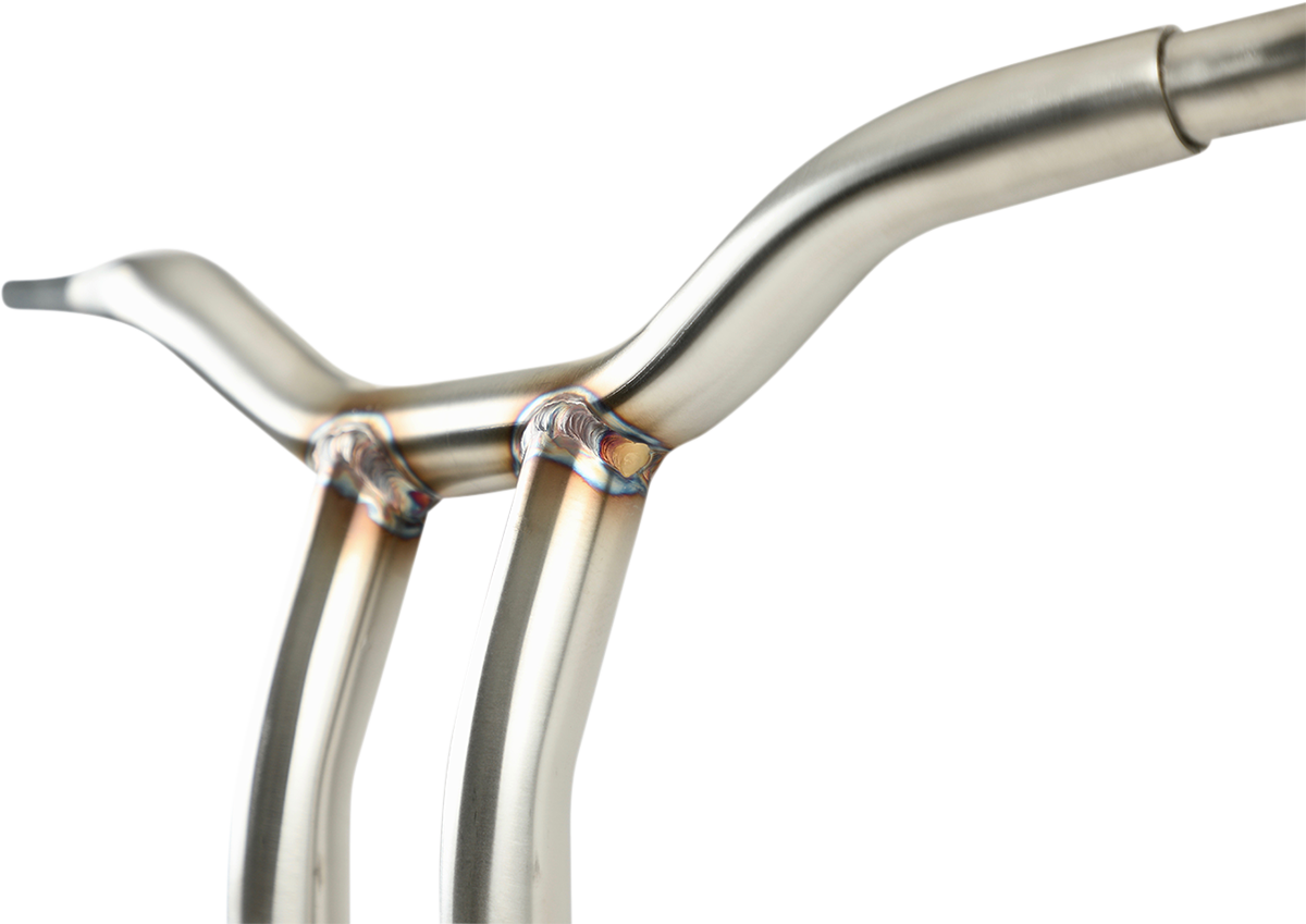 La choppers Kage Fighter Welded Bent-Riser Handlebar - One Piece - 10" - Stainless Steel Harley Davidson