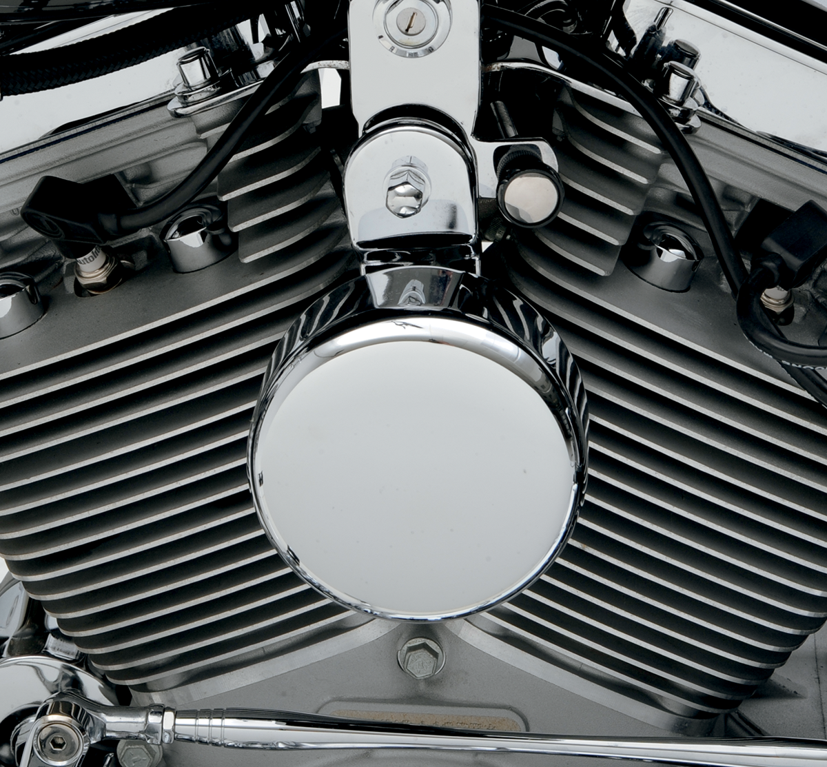 Drag specialties Round Horn Cover - Chrome Harley Davidson