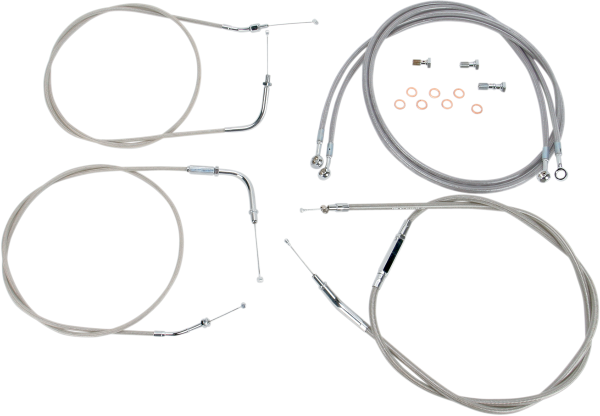 BARON Stainless Handlebar Cable/Line Kit