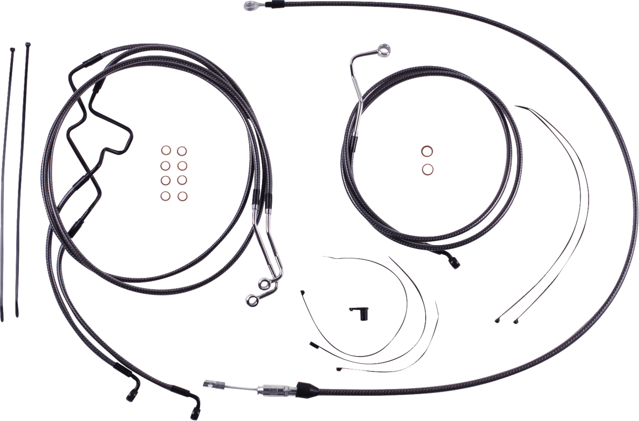 Magnum shielding KARBONFIBR Designer Handlebar Installation Kit - 6" - '21-'22 FLHR 2021-2022 Harley Davidson FLHR Road King / 2021-2023 Harley Davidson FLHRXS Road King Special