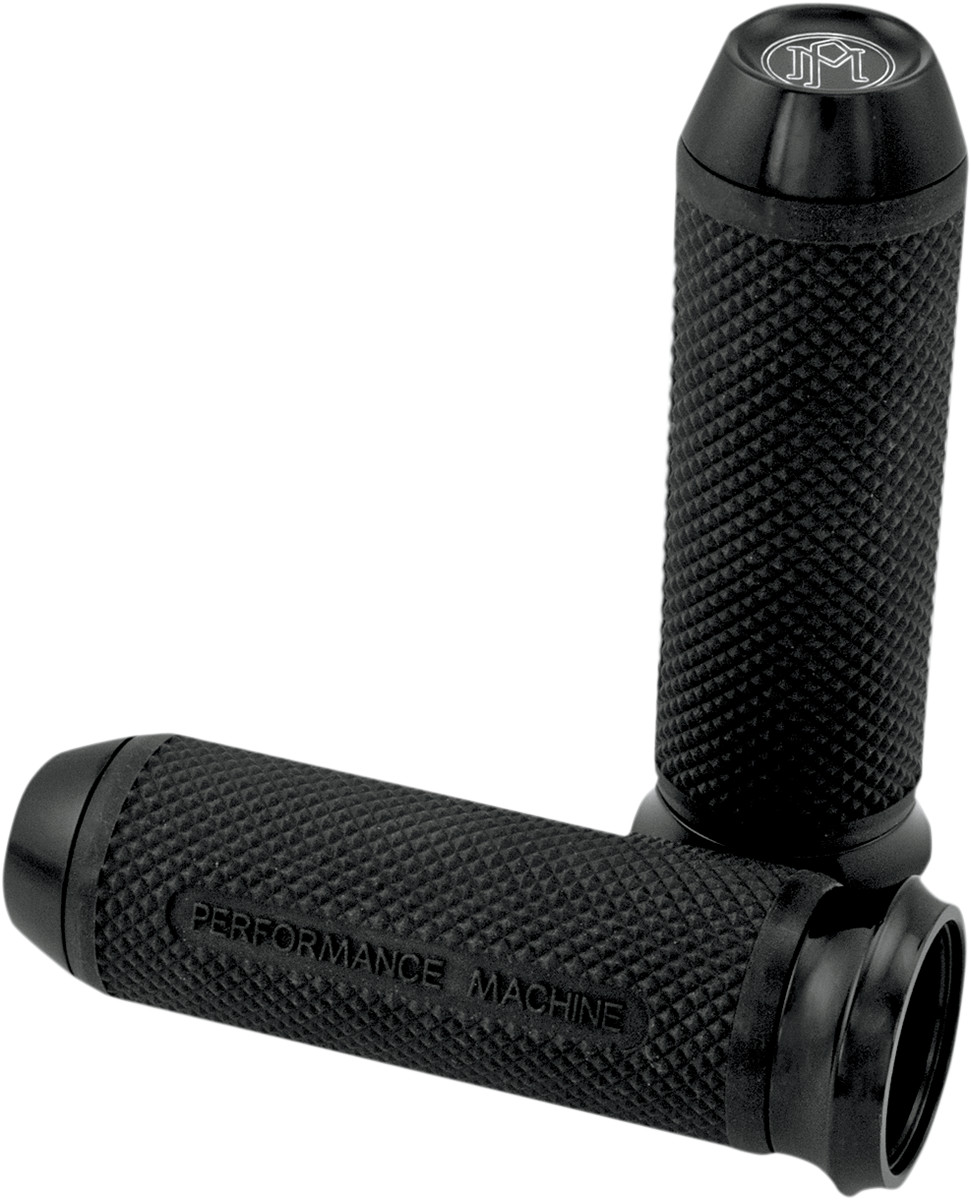 Performance machine (pm) Elite Custom Grips - TBW - Black Harley Davidson