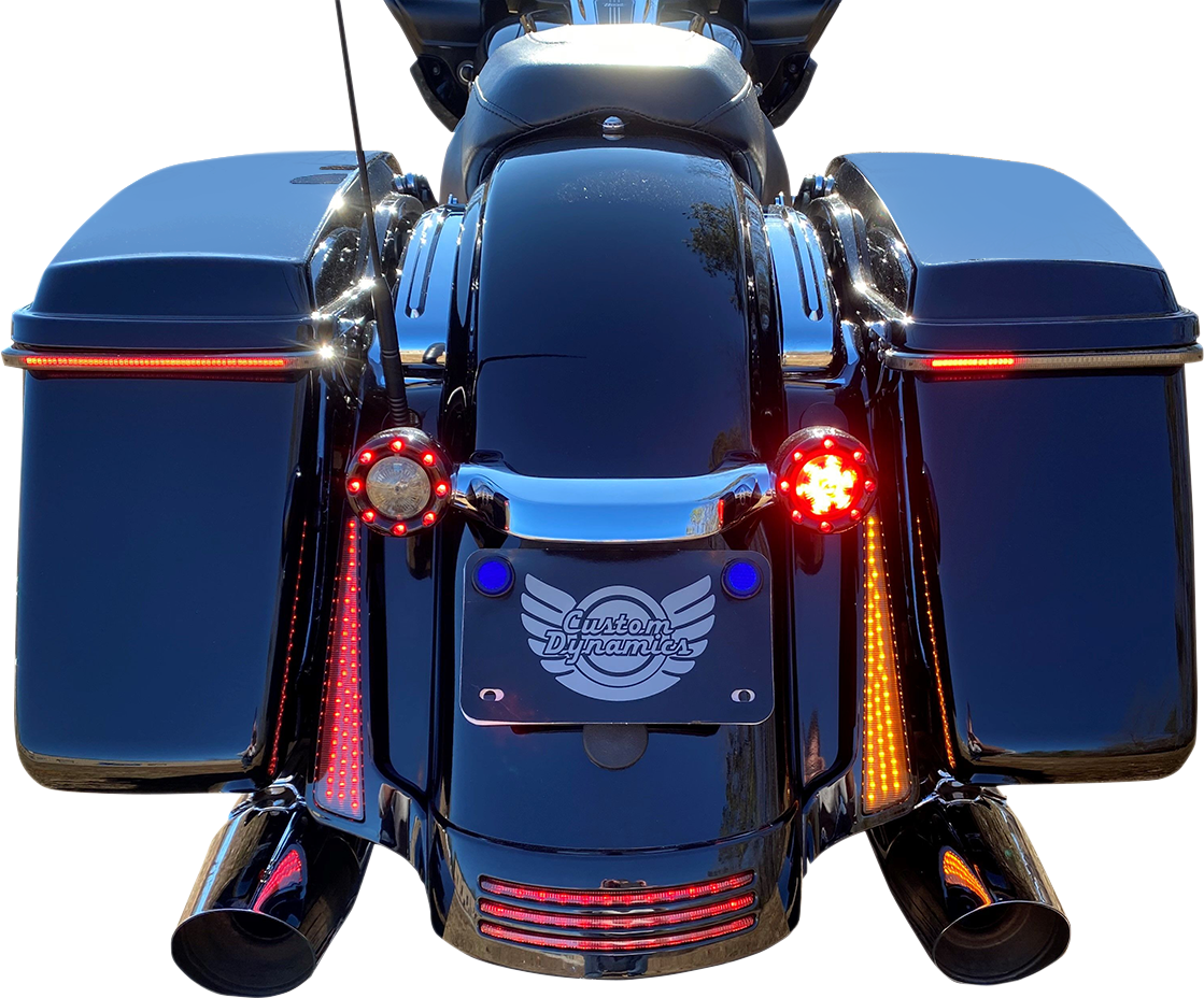 Custom dynamics Panel Lights - Black - Smoke Lens 2010-2013 Harley Davidson FLHX Street Glide / 2011-2013 Harley Davidson FLTRX Road Glide Custom / 2010-2010 Harley Davidson FLTR Road Glide