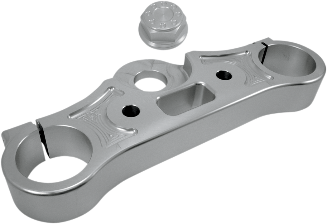 Joker machine Upper Triple Tree - Clear Anodized - '08-'16 FXD 2008-2016 Harley Davidson FXDB Street Bob