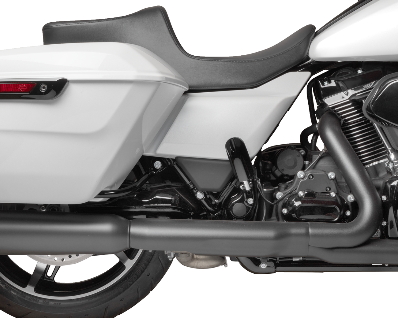 Drag specialties seats Predator III 2-Up Seat - Smooth - Solar Leather - FLT/FLH '23-'24 Harley Davidson