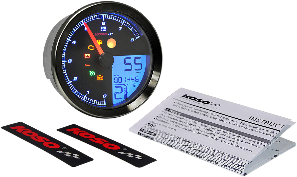 Koso HD-04 Multi-Function Speedometer For Harley Dyna / Sportster 2011-2022