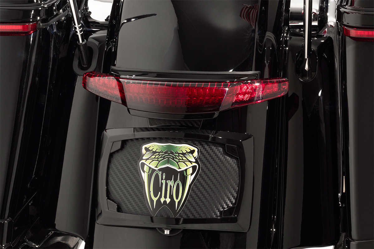 Ciro Black Taillight License Plate Mount for 14-20 Harley Street Glide FLHX