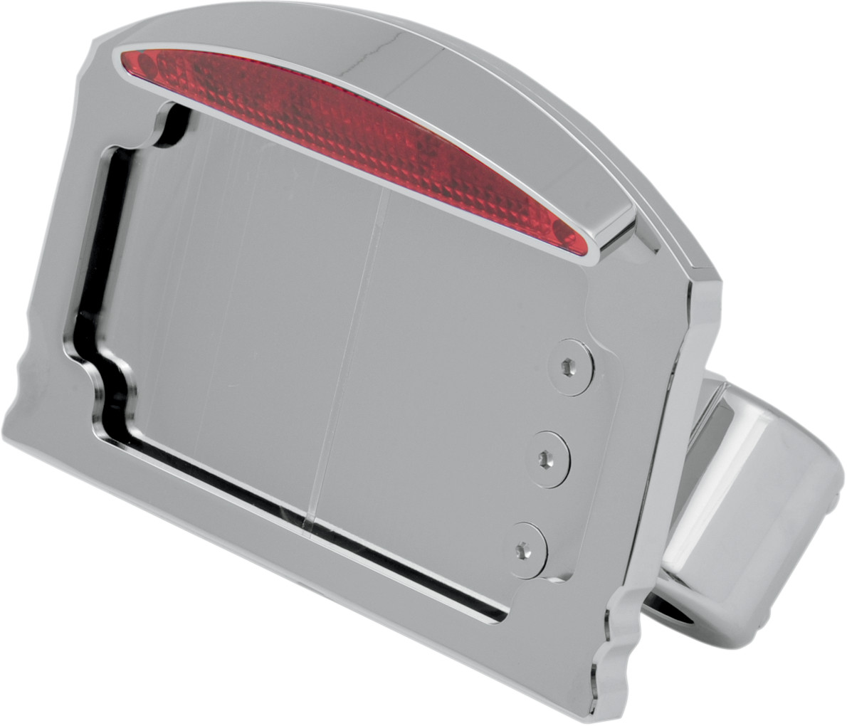 Drag Specialties Swingarm Side Mount Half-Moon LED Taillight and License Plate Mount