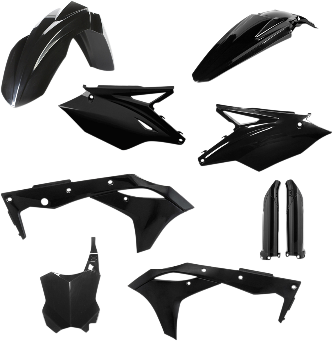 Acerbis Full Replacement Body Kit - Black - KX250F 2018-2018 Kawasaki KX250F