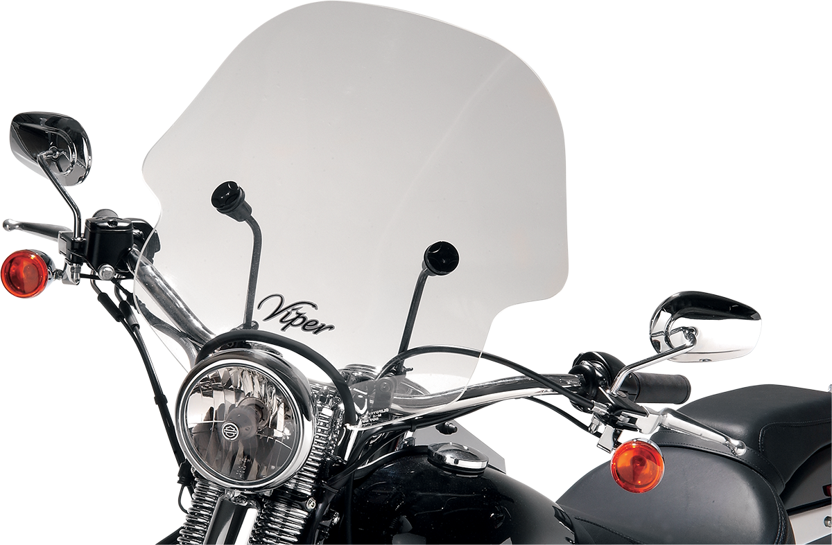 Slipstreamer Viper Windshield - Clear Harley Davidson/Honda/Kawasaki/Suzuki/Triumph/Yamaha/Indian/Moto Guzzi