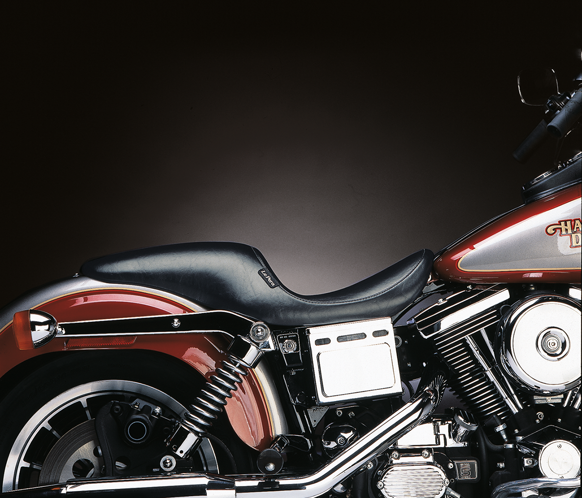 Le pera Silhouette Up-Front Seat - Full-Length - Smooth - Black - FXD '96-'03 Harley Davidson