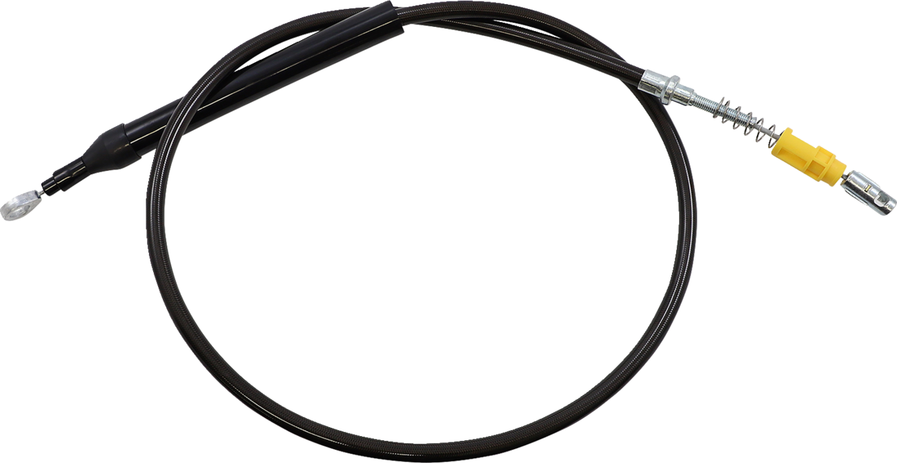 La choppers Midnight Braided Clutch Cable - Quick Connect - 18"-20" Ape Hanger Handlebars - '18-'21 Softail Harley Davidson