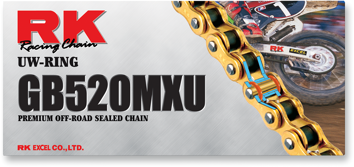 Rk 520 MXU - Sealed Racing UW-Ring Chain - 116 Links