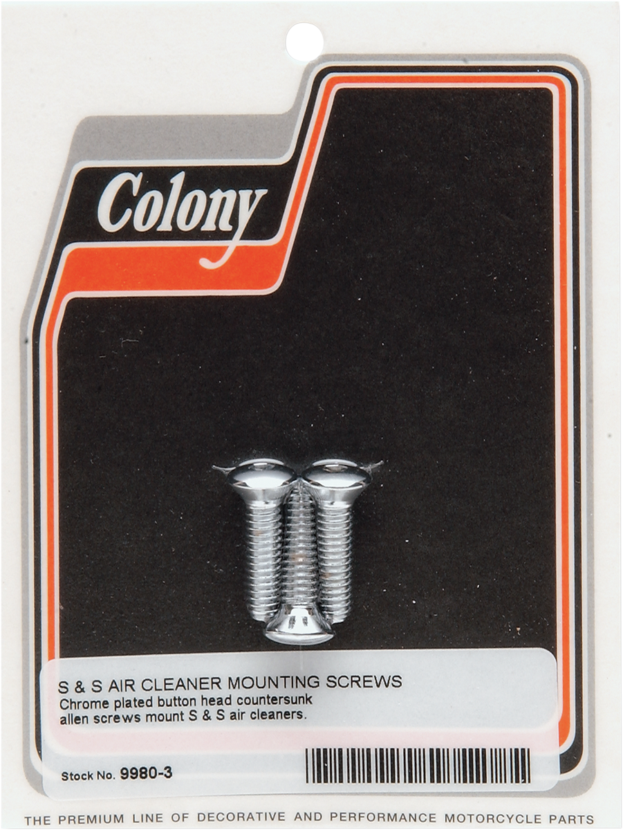 COLONY S&S Air Cleaner Cover Mounting Screw Kit