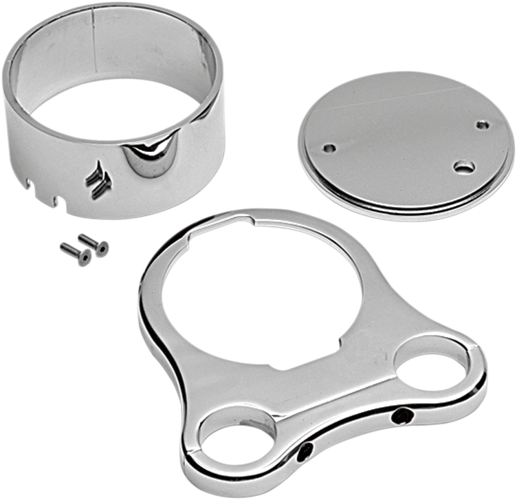 Drag specialties 1.25" T-Bar Single Gauge Mount - Chrome - For '00-'22 OEM Style Gauges