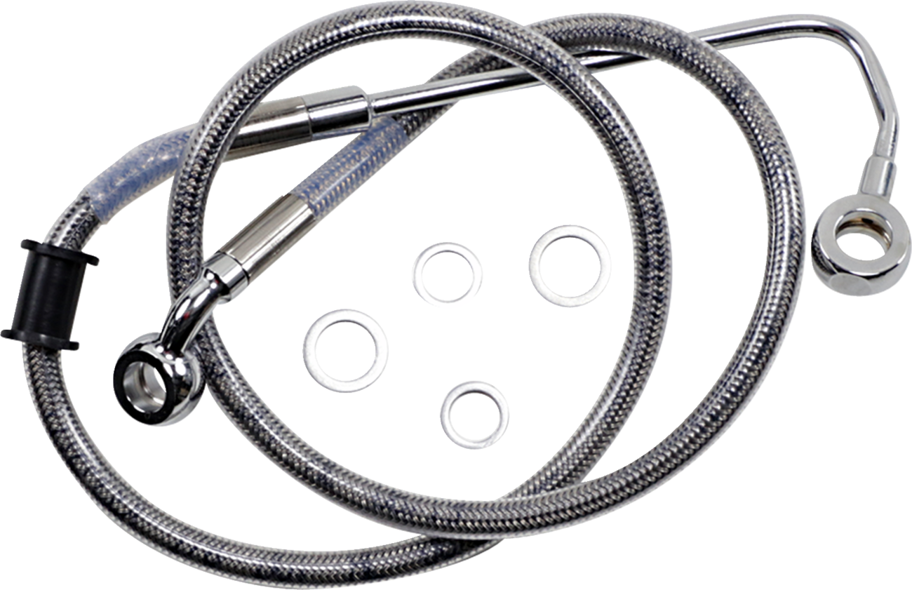 Drag specialties Brake Line - +2" - Stainless Steel - '15-'17 Softail 2015-2017 Harley Davidson FLSTN Softail Deluxe