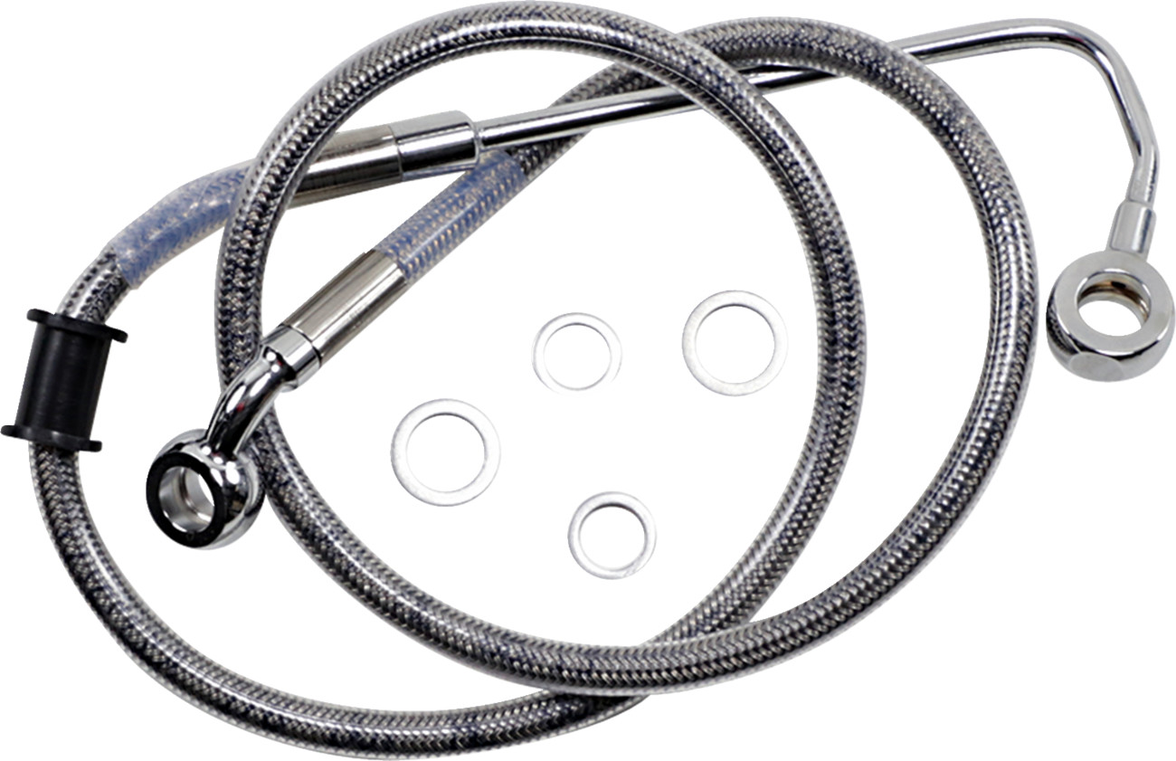 Drag specialties Brake Line - +2" - Stainless Steel - '15-'17 Softail 2015-2017 Harley Davidson FLSTN Softail Deluxe