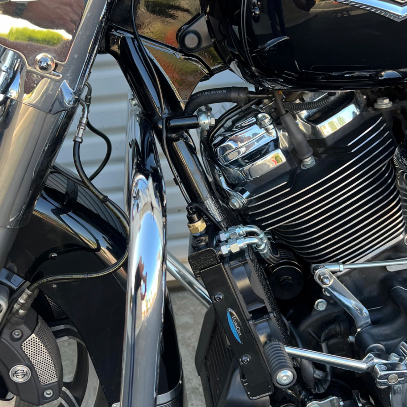 UltraCool Side Mount Naked Oil Cooler Kit For Harley Softail / Touring 2017-2026