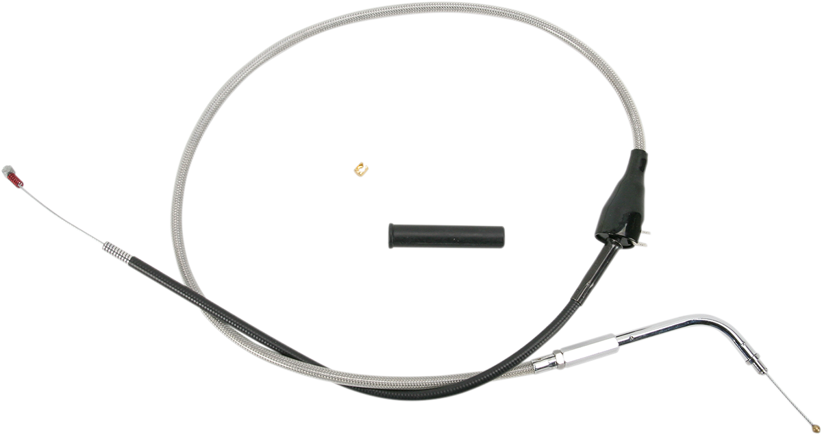 Drag specialties Stainless Braided Idle Cable - Cruise - 41-1/2" 2004-2006 Harley Davidson FLHRSI Road King Custom / 2004-2007 Harley Davidson FLHRS Road King Custom