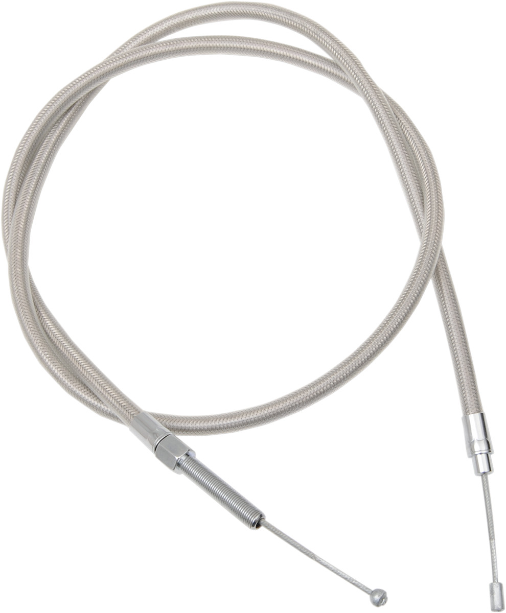 Drag specialties High-Efficiency Braided Stainless Steel Clutch Cable - 58" Harley Davidson