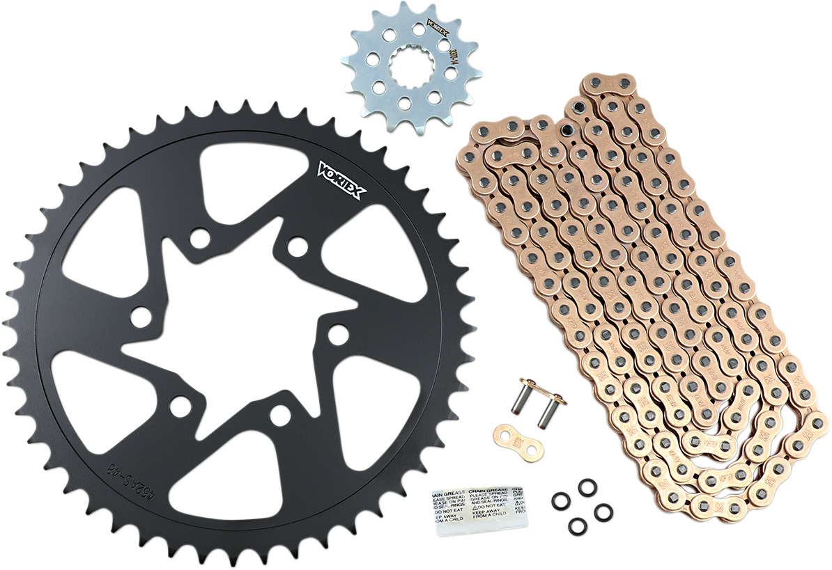 Vortex V3 HFR Quick Accel Chain And Sprocket Kit Kawasaki Z650 2017-2024