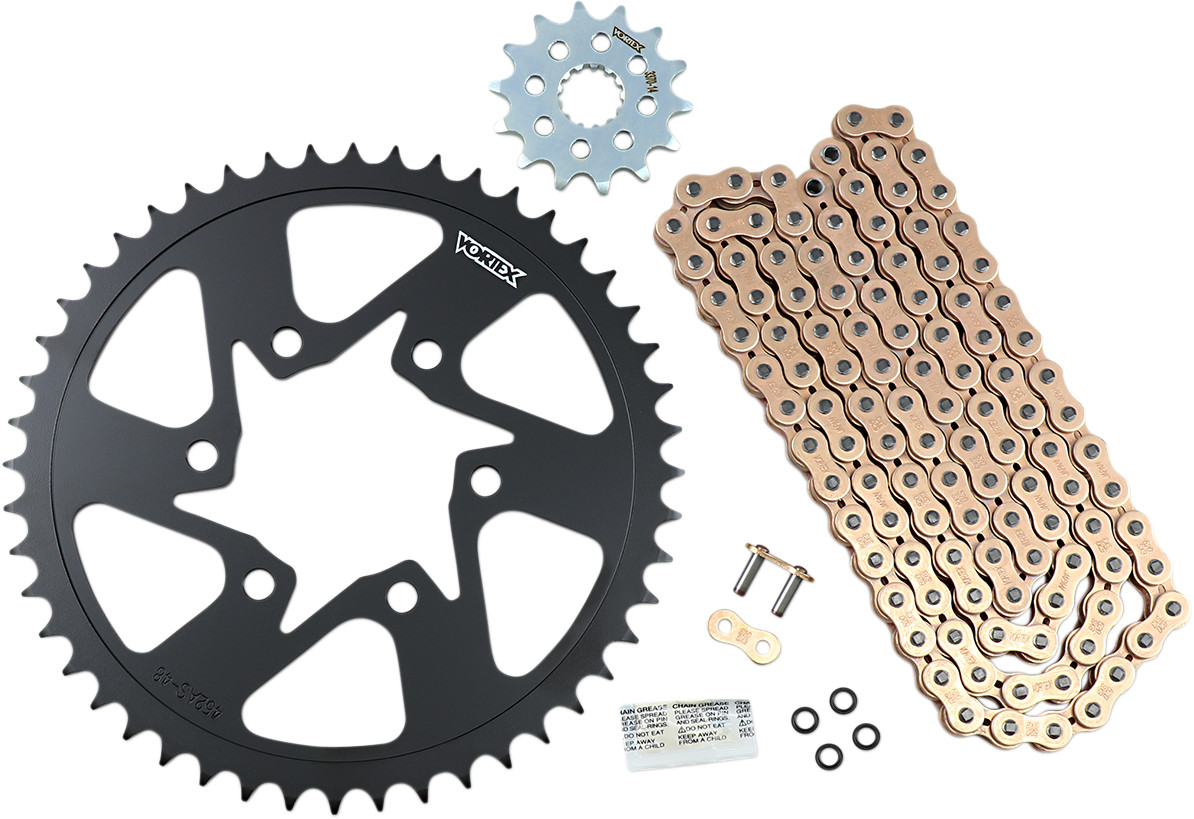Vortex V3 HFR Quick Accel Chain And Sprocket Kit Kawasaki Z650 2017-2024