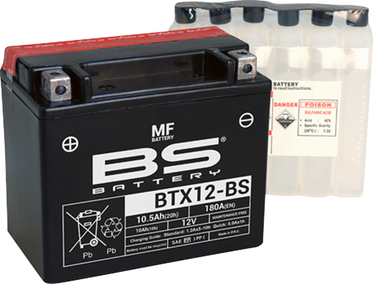 Bs battery Battery - BTX12-BS (YTX) Aprilia/BMW/Honda/Kawasaki/Kymco/Piaggio/Polaris/Suzuki/Triumph/Vespa/Yamaha/Can-Am/Derbi/Peugeot/SYM/Arctic Cat/Gilera/Daelim/CFMOTO/Malaguti