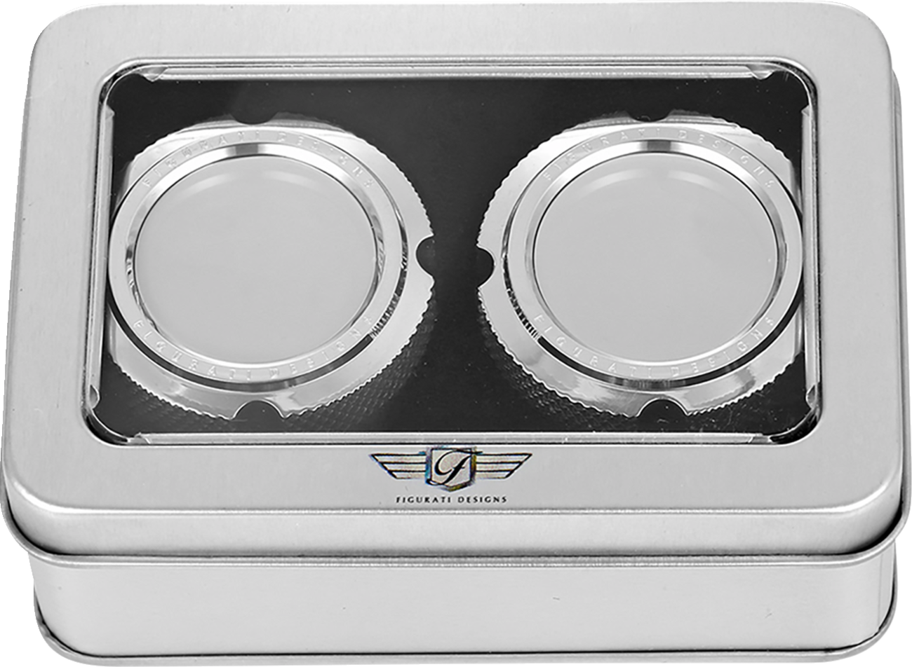 Figurati Designs Front Axle Nut Covers for Harley 2002-2025