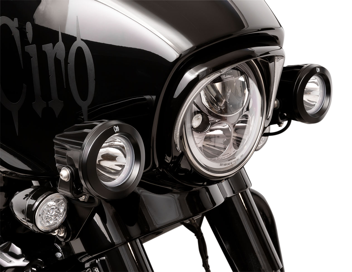 Ciro Tac-10 Light Cannon Driving Lights For Harley Street Glide / Electra Glide 2014-2025