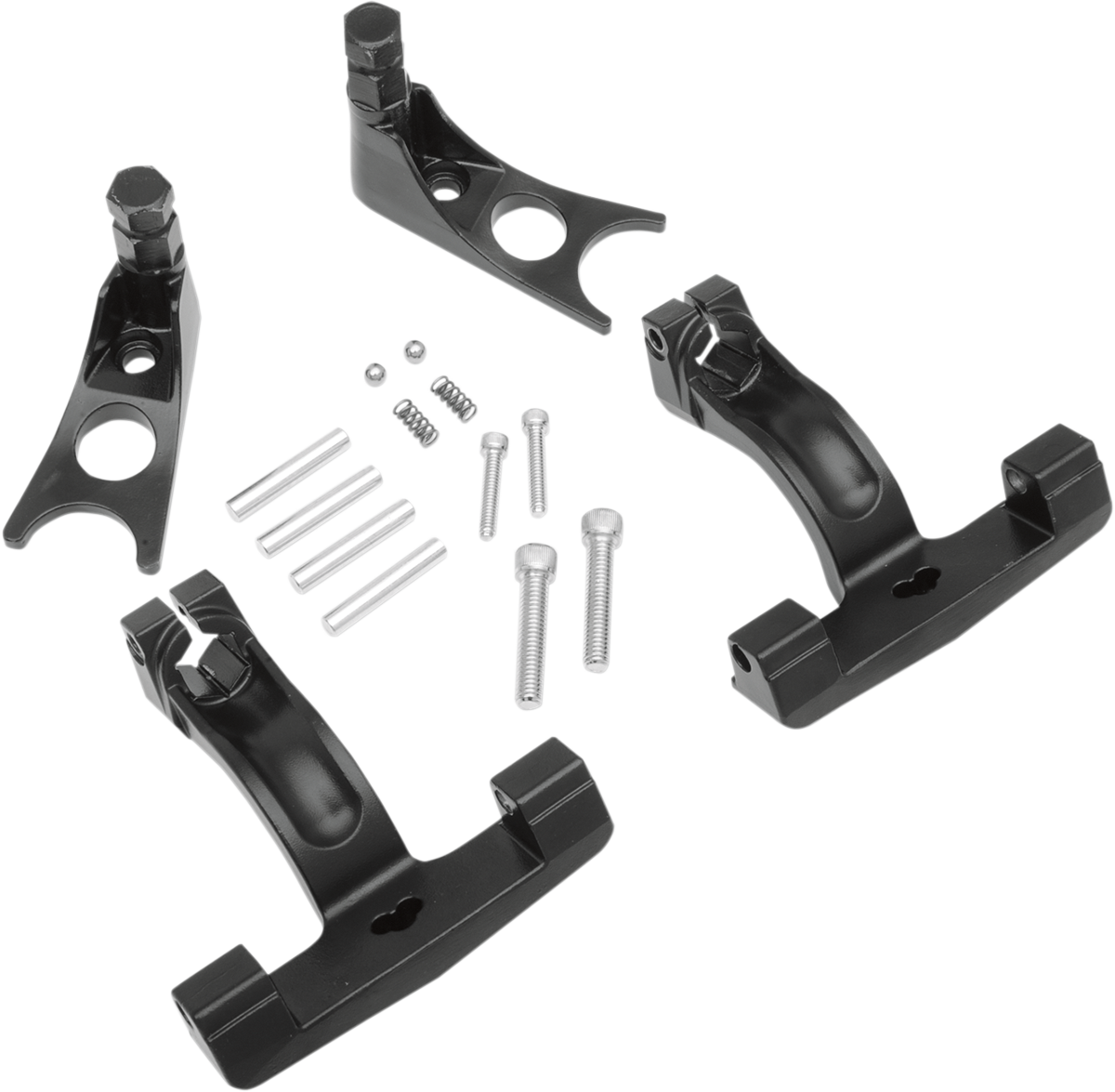 Drag specialties Passenger Floorboard Mount - Black - FL/FX Harley Davidson