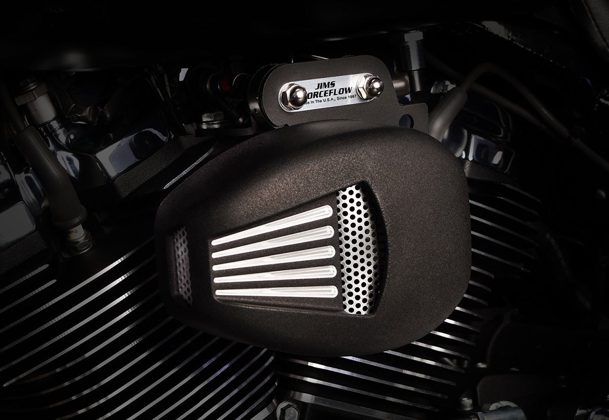 Jims Forceflow Cylinder Head Cooler Kit - Black - M8 Touring Harley Davidson