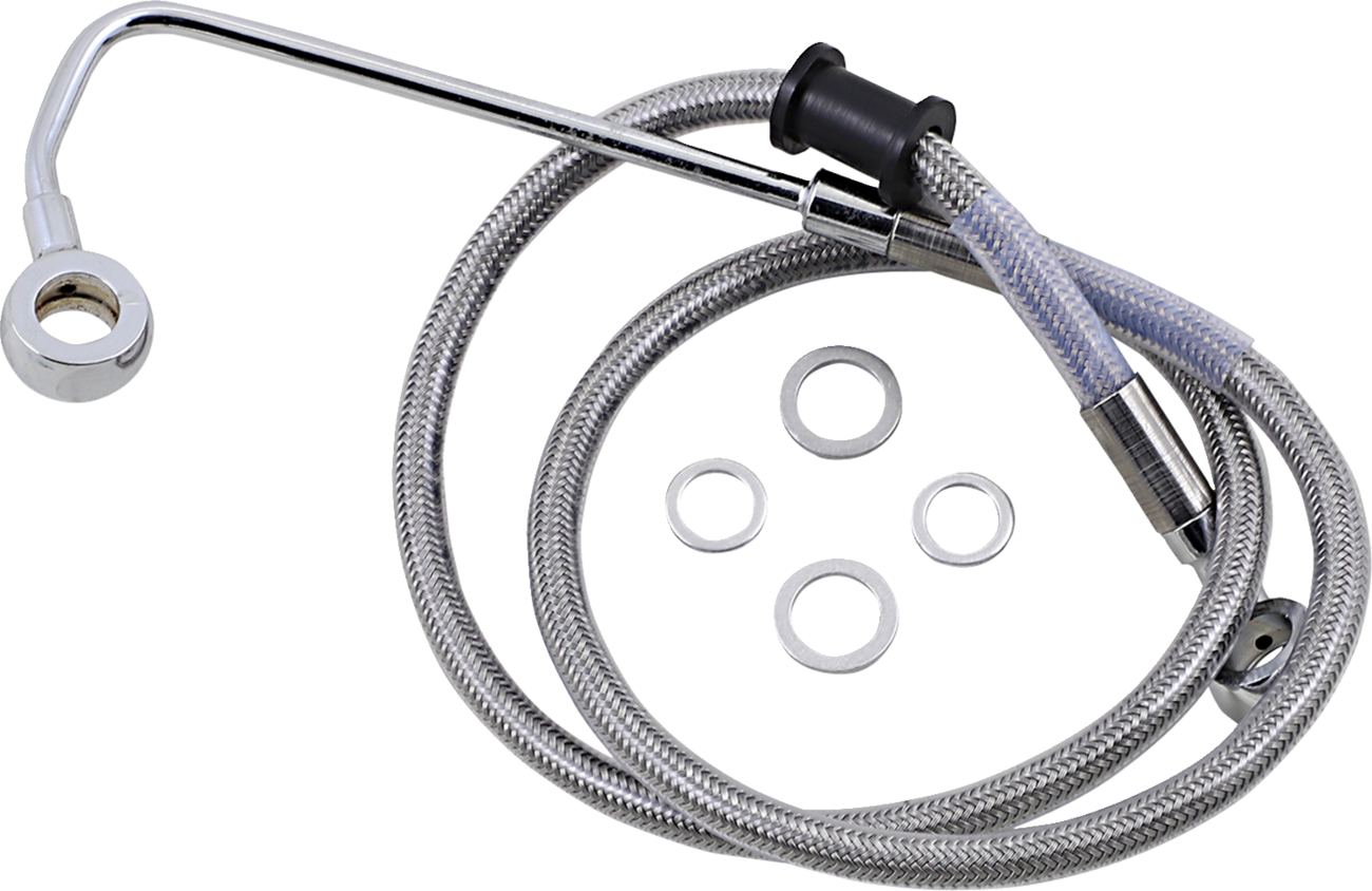 Drag specialties Brake Line - +2" - Stainless Steel - '15-'17 Softail Harley Davidson