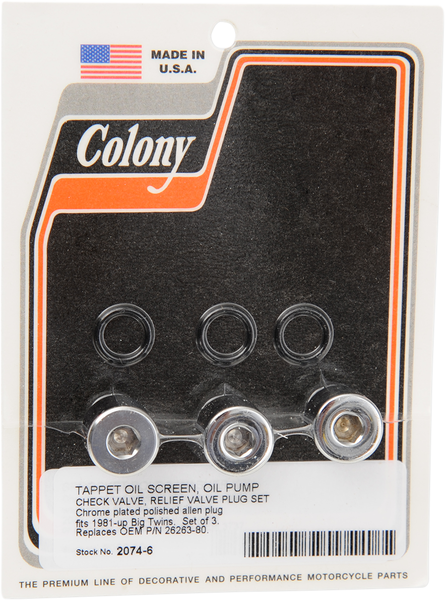 COLONY Oil Pump Plug