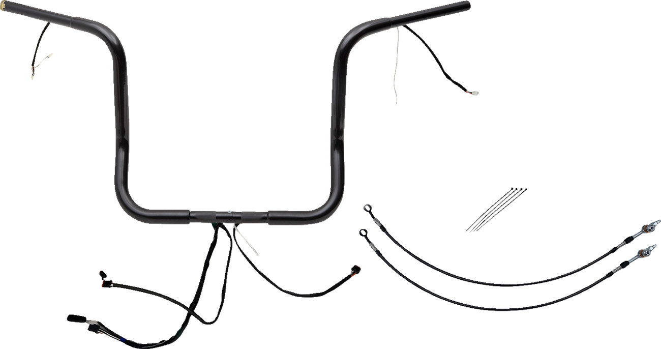 Fat Baggers Inc. 1 1/4" Wired Round Top Handlebar Kit For Harley Touring 2016-2020
