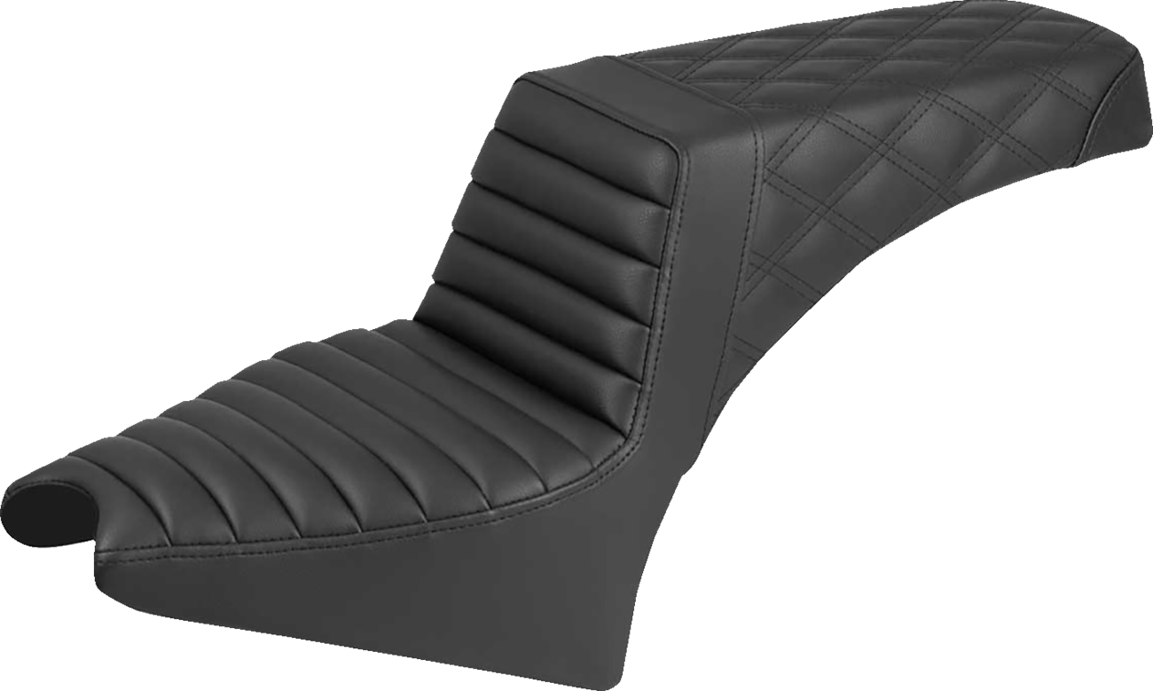 SADDLEMEN Step-Up Seat — Front Tuck-n-Roll/Rear Lattice Stitch