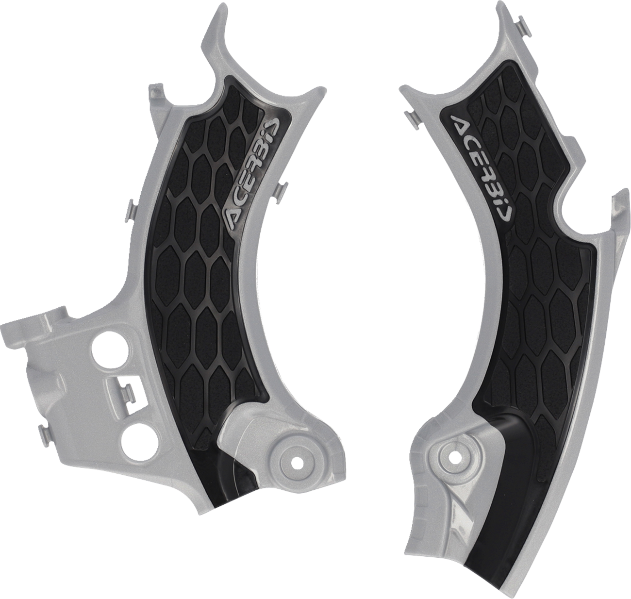 Acerbis X-Grip Frame Guards - Black/Silver - CRF 250/450 R/RX Honda