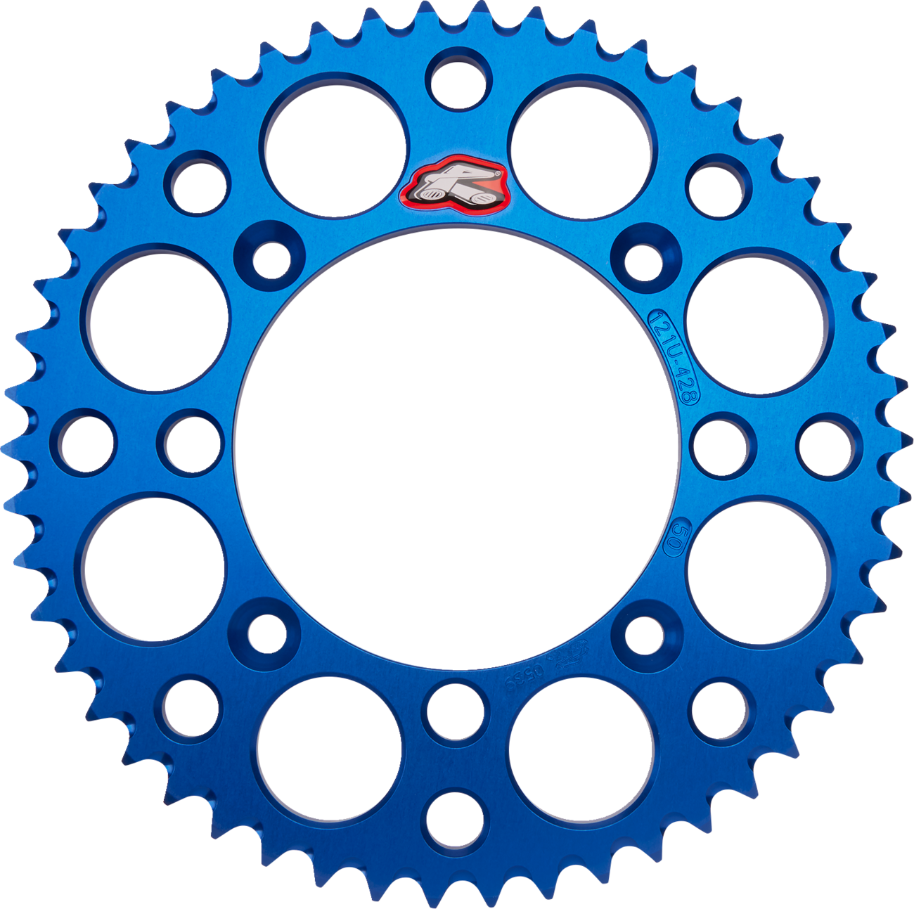Renthal Rear Sprocket - Aluminum - 50 Tooth - Blue - Suzuki/Yamaha 50T