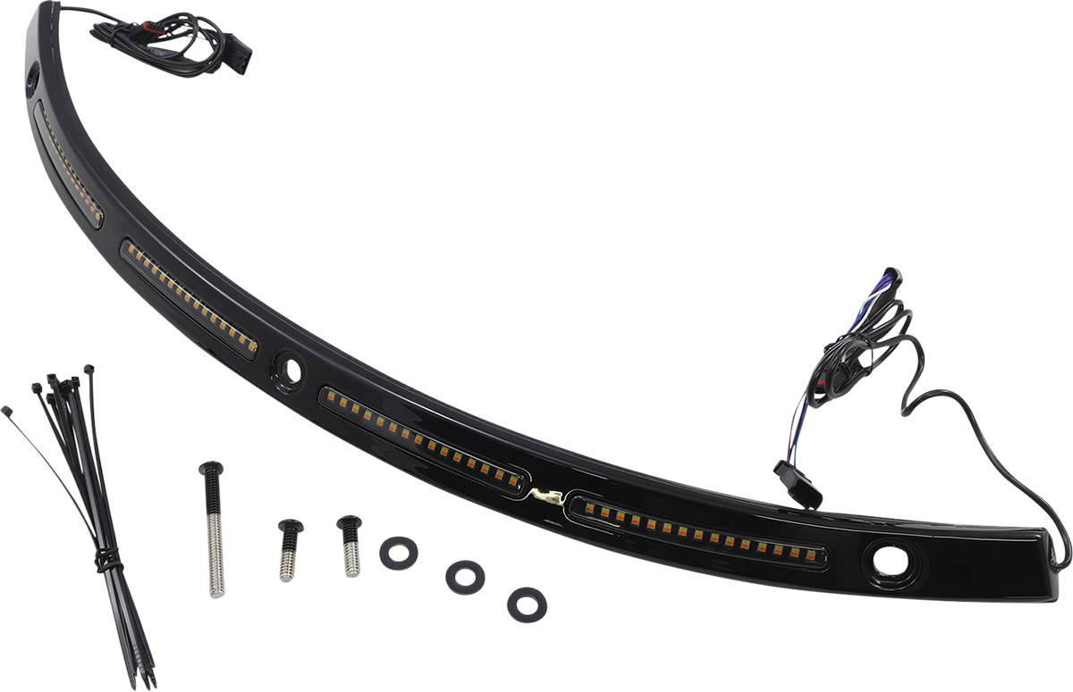 Custom Dynamics Dual Function LED Windshield Trim for Harley Touring 2014-2025