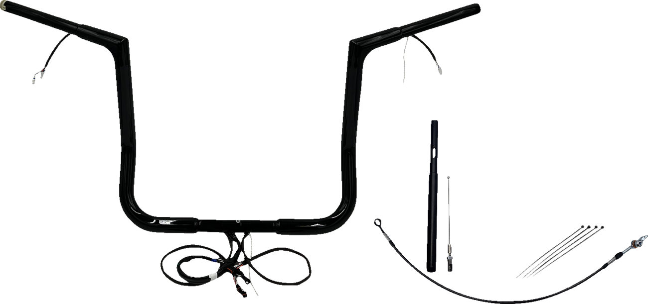 Fat Baggers Inc. 1 1/4" Wired Flat Top Handlebar Kit For Harley Touring 2021-2025