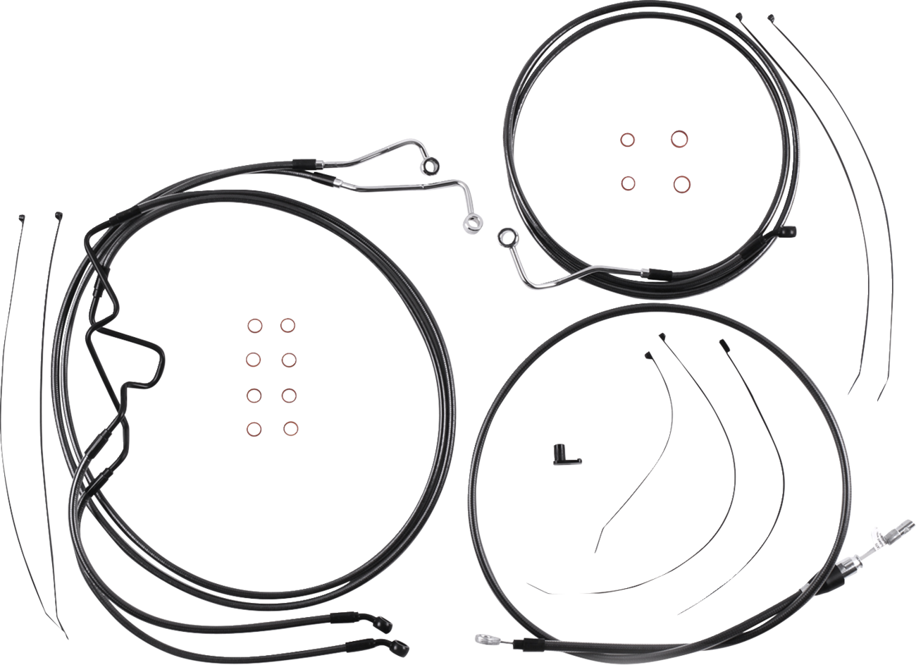 Magnum shielding Black Pearl™ Designer Handlebar Installation Kit - 8" - '21-'22 FLHR 2021-2023 Harley Davidson FLHRXS Road King Special / 2021-2022 Harley Davidson FLHR Road King