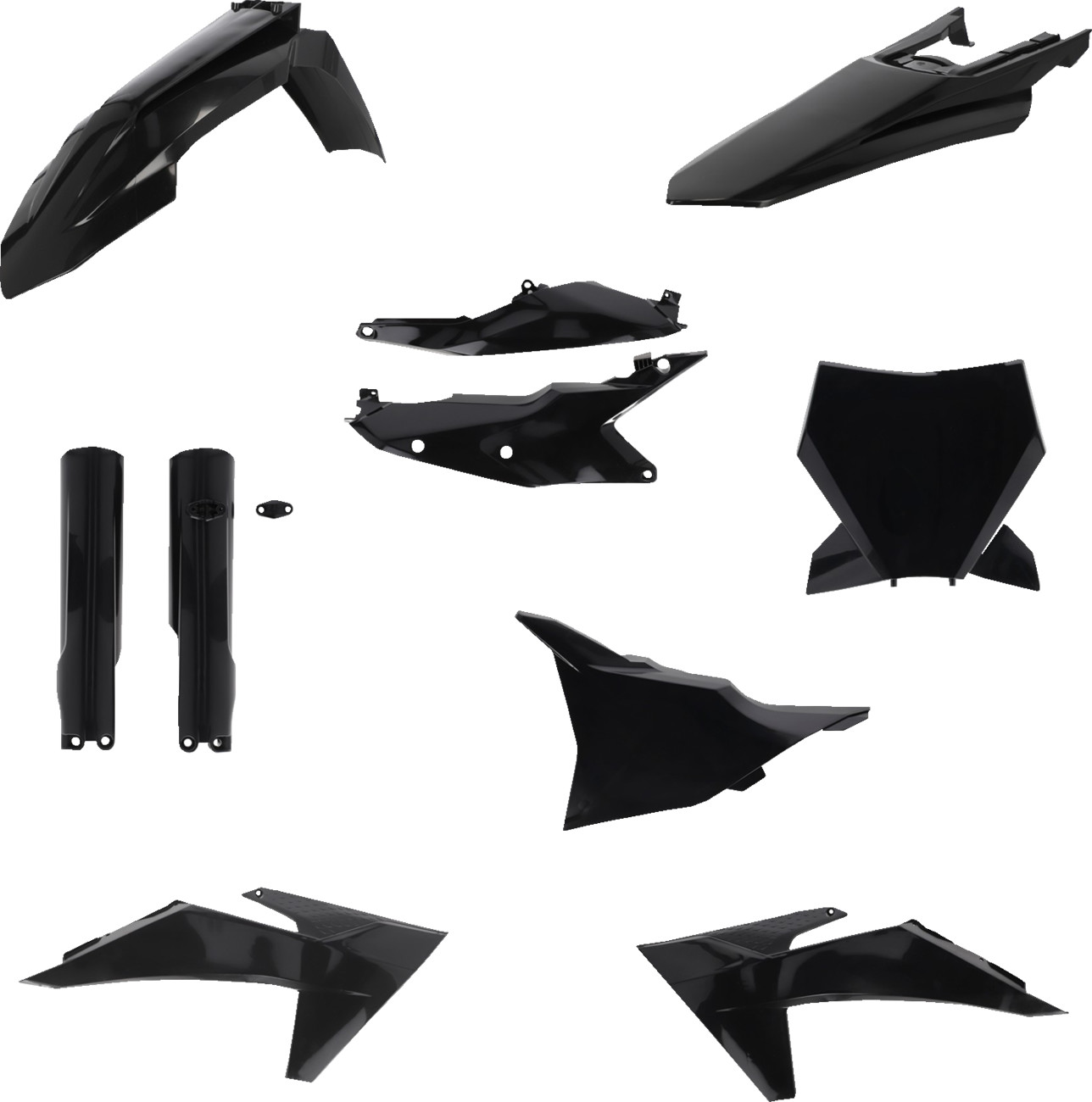 Acerbis Radiator Shrouds 2023-2024 KTM 125 SX, 2023-2024 KTM 125 XC, 2023-2024 KTM 250 SX-F - Black 2986510001