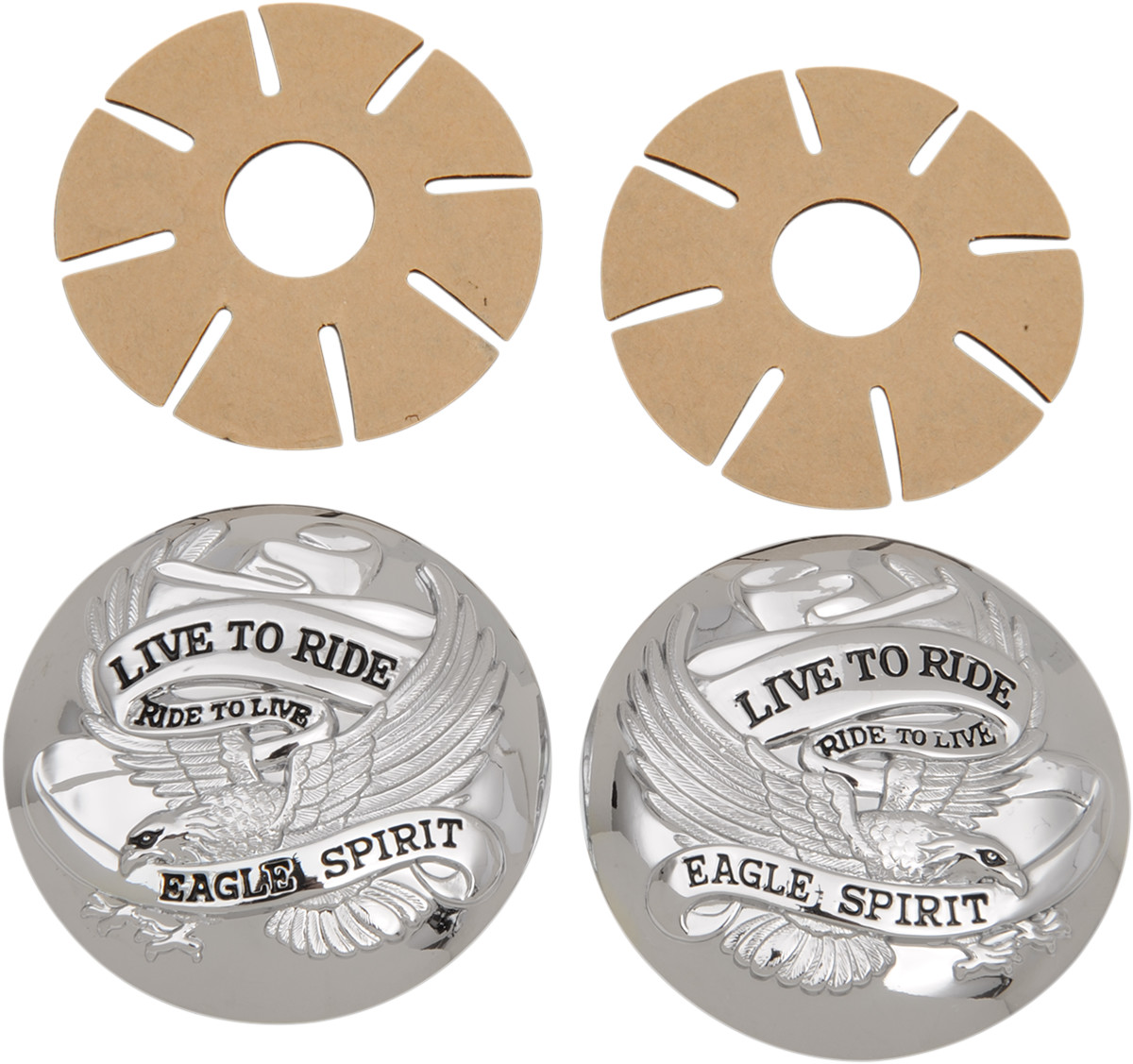 Drag Specialties "Live to Ride" Gas Cap Covers