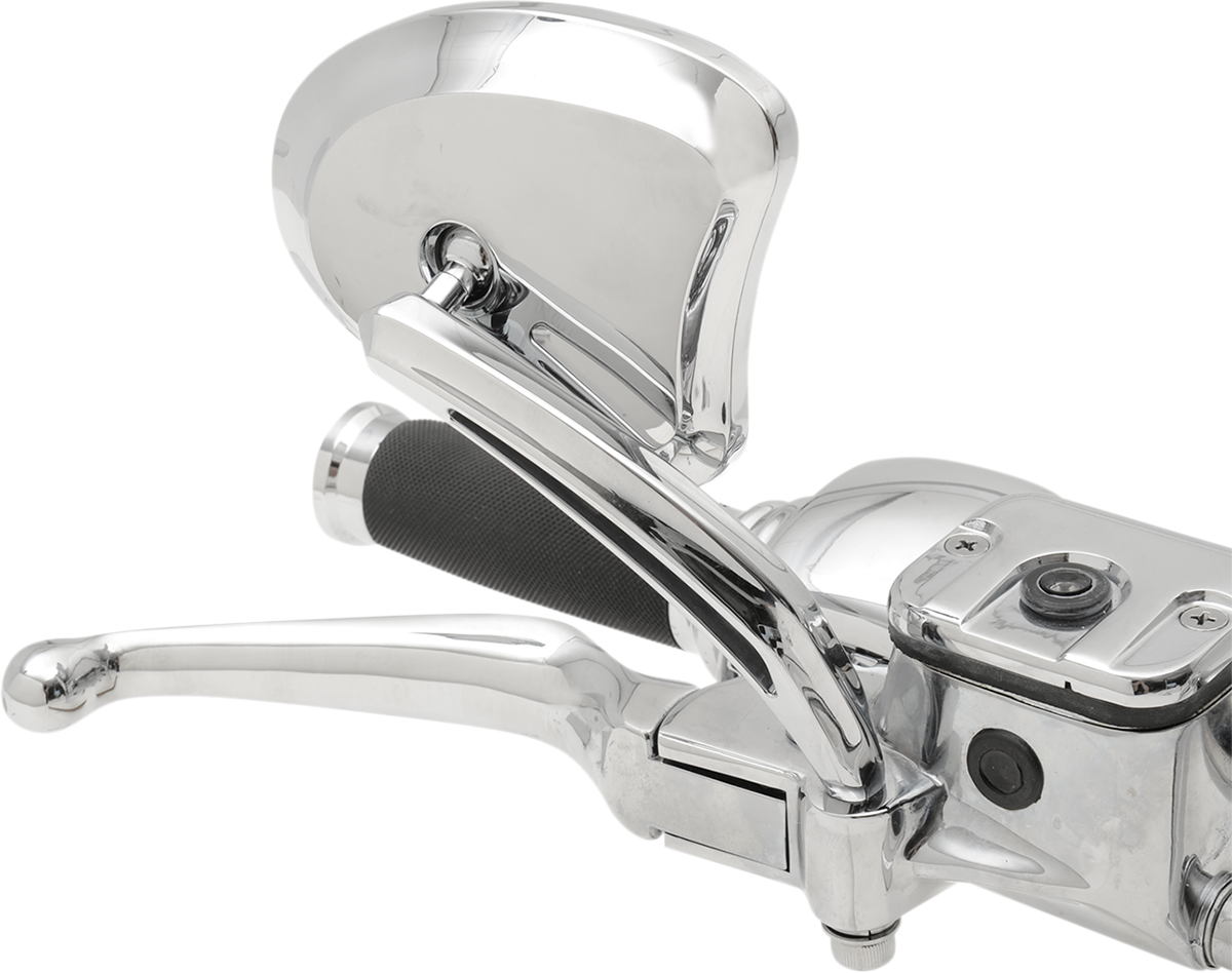 Drag specialties Mirrors - Side View - Tapered - Chrome - Short Stem - Pair
