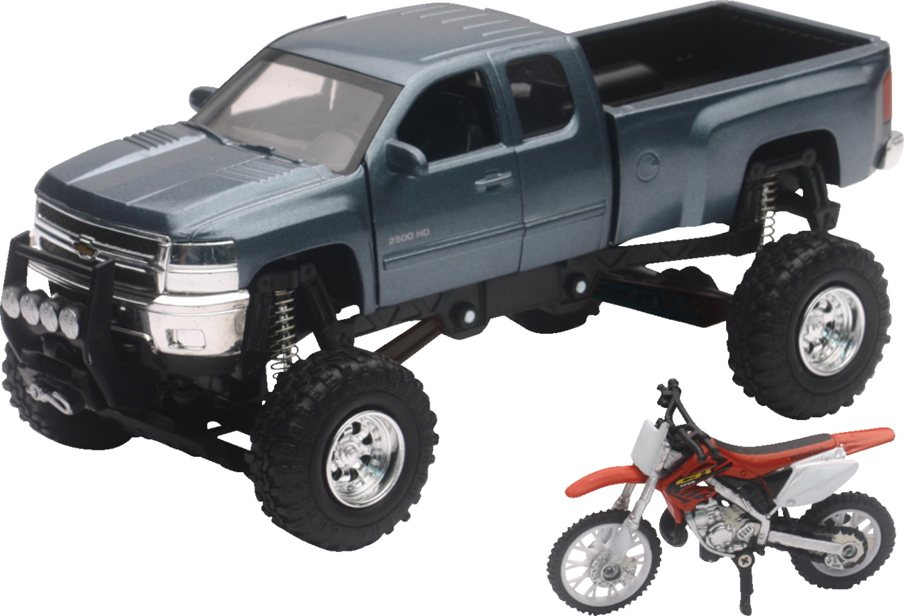 NEW RAY TOYS Truck w/Dirt Bike Replica