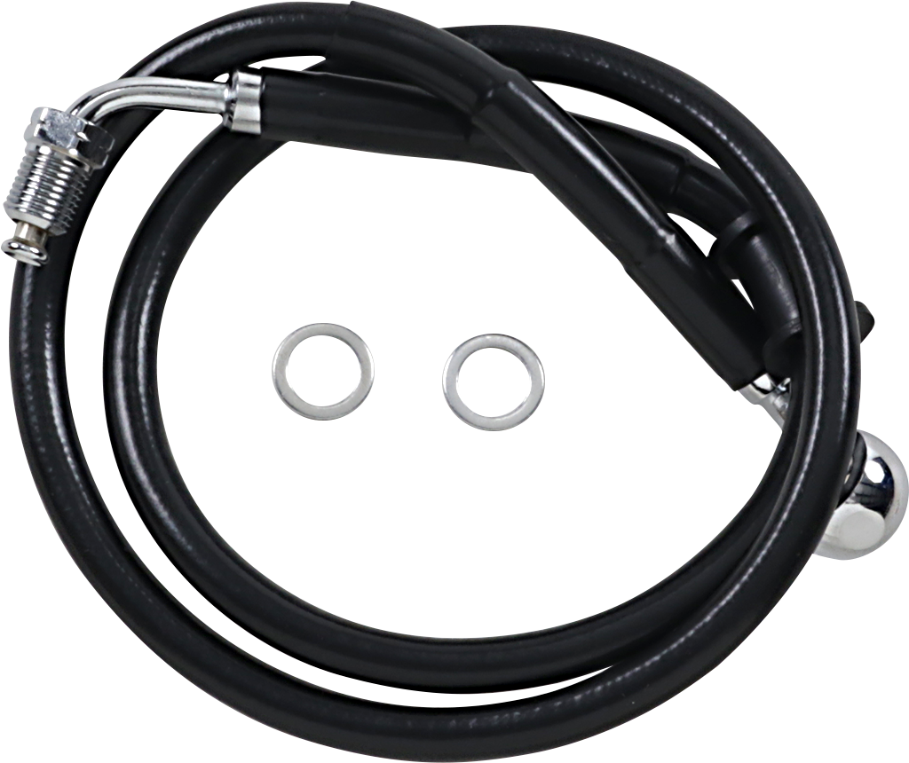 Drag specialties Brake Line - +6" - Black - '18-'21 Softail Harley Davidson